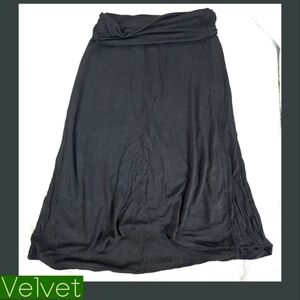 Velvet Brand - Black Soft Midi Skirt